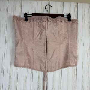 Frederick's of Hollywood Vintage Corset Nude Pale Baby Pink size 40
